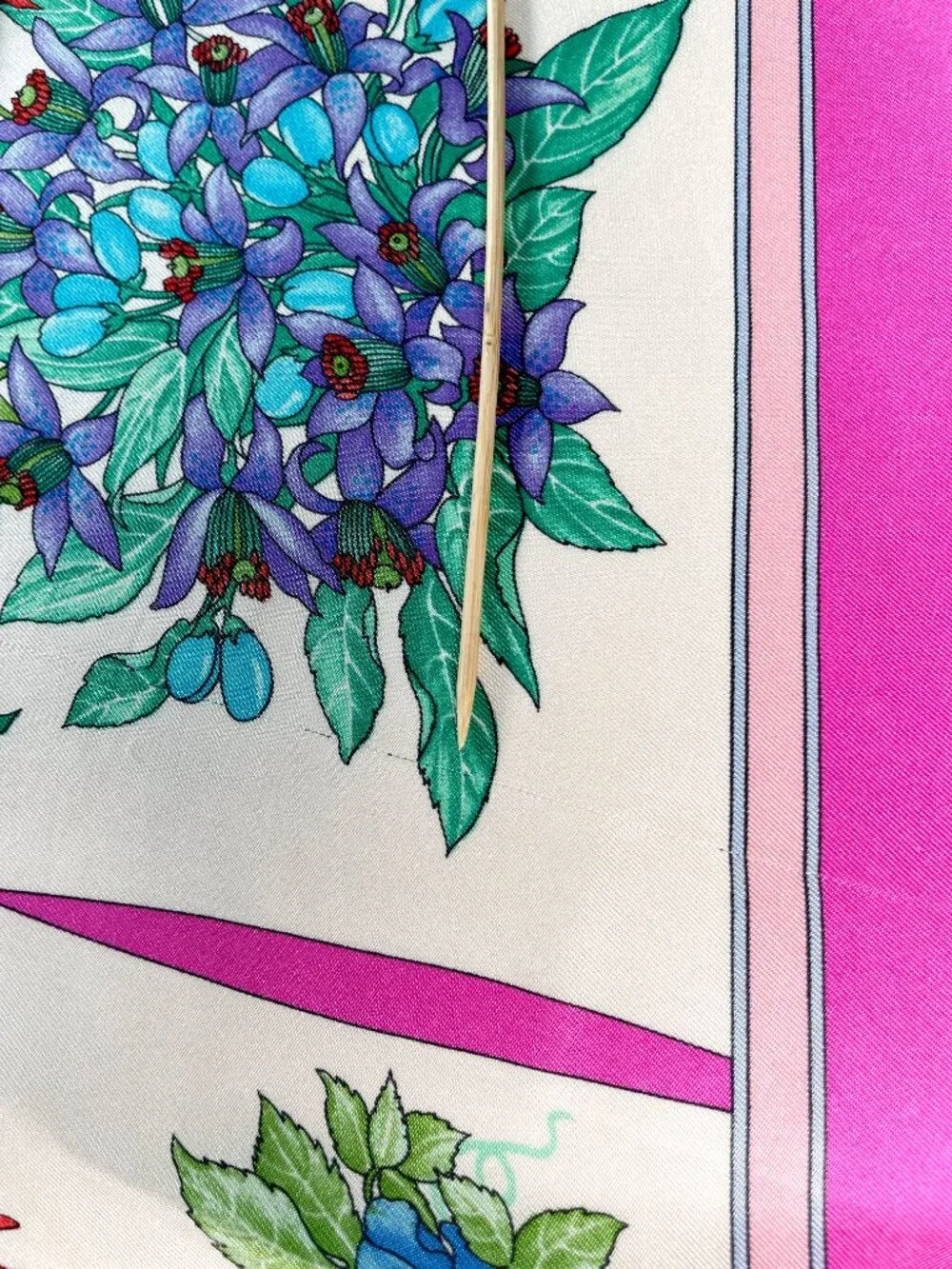 Vintage Christian Dior Floral Silk Scarf | Made in Italy